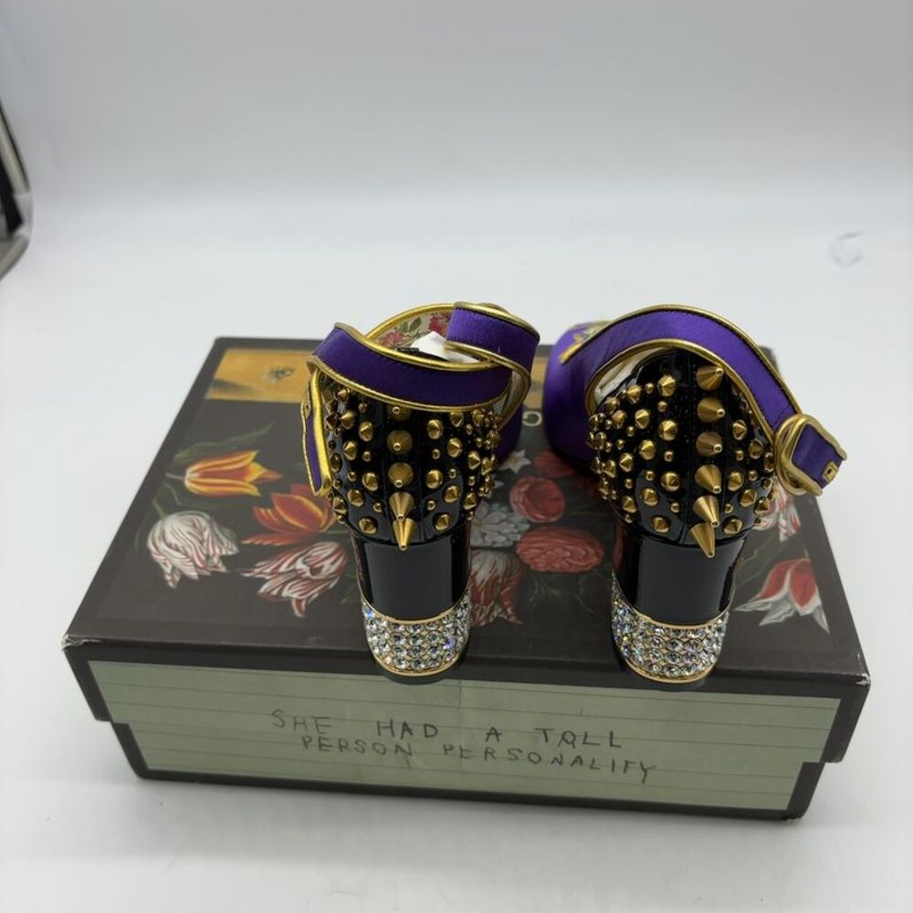 Gucci Spike Embellished Mary Jane Pumps - Picture 6 of 9